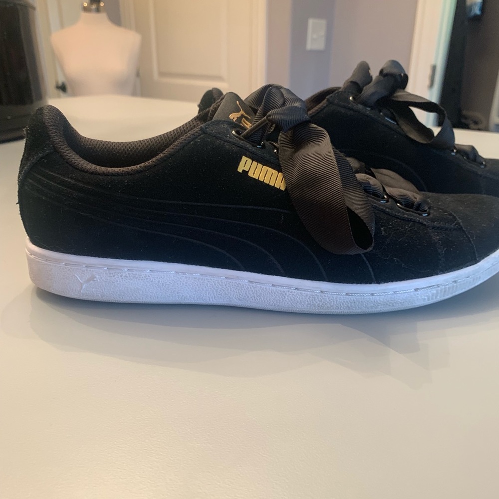 PUMA Basket Heart Soft Sneakers, Black, Size 8.5